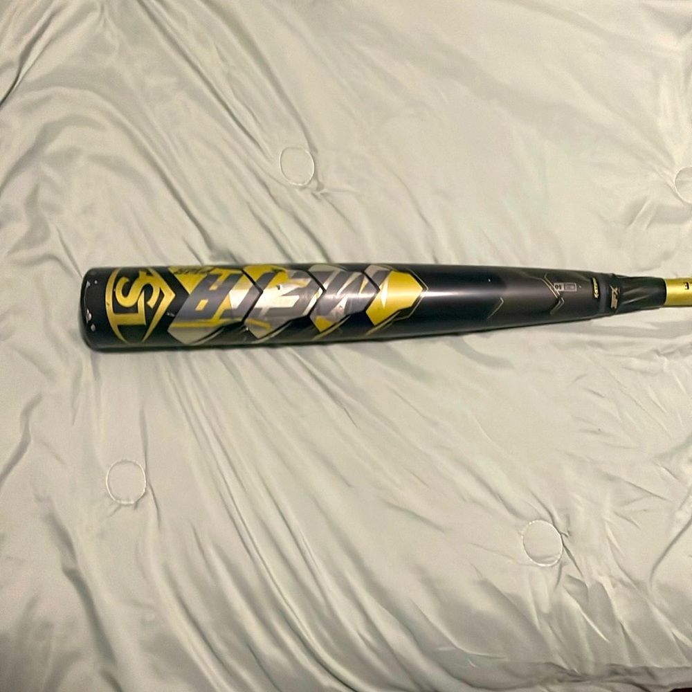 Louisville slugger Meta PWR size 33 Vulcan grip black and gold colorway x stiff